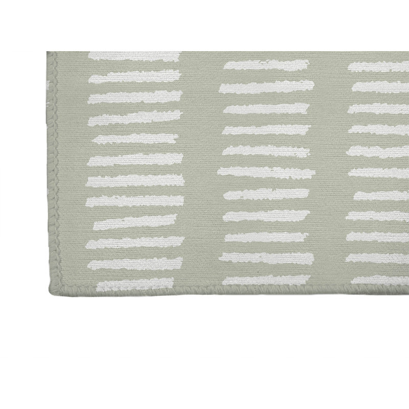 Fencing Rows Non-Slip Outdoor Rug, Runner 2'6" x 8'