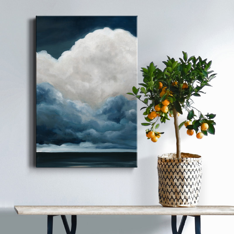 Les nuages au-dessus - impression, H 12 po x l 8 po x P 1 po, Toile tendue, Pas de tapis