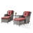 Kolb 5 Piece Swivel Chairs Seating Group With Cushions And Ottoman-197985705-197985708