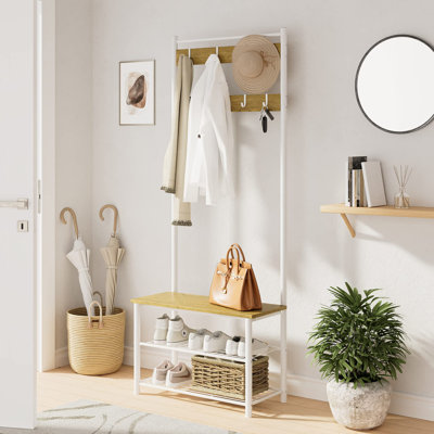 Freestanding Wooden Coat Rack