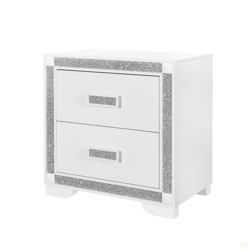 Table de chevet Soulmarie, Blanc