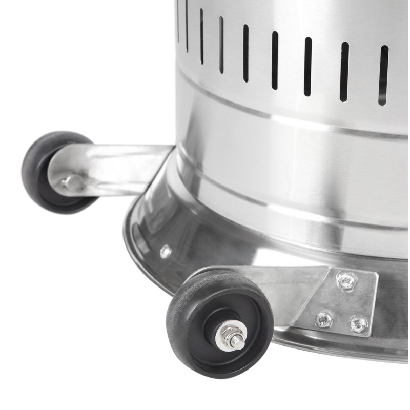Stainless Steel 50,000 BTU Propane Patio Heater with Wheels