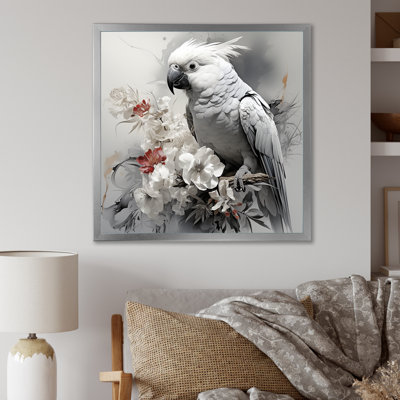 Gris gris perroquet tropical II - art mural perroquet
