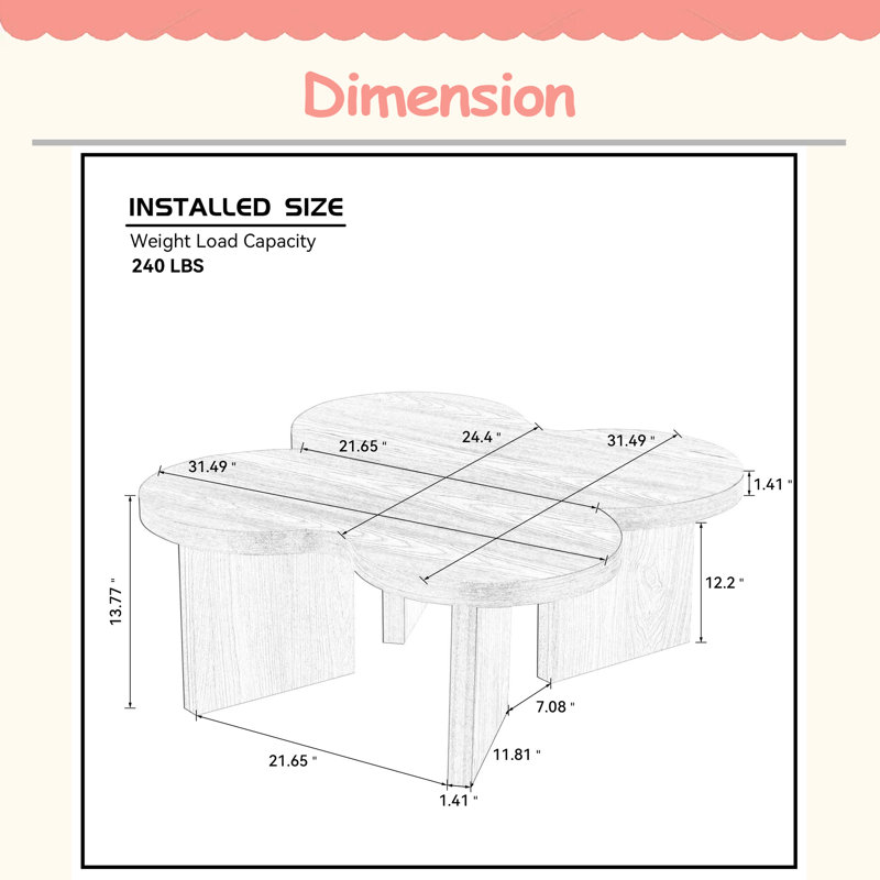 Table basse Modern, Naturel