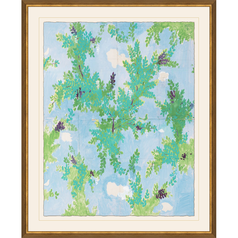 Arbres et nuages (Var. 1) par Paule Marrot - reproduction d'un seul cadre