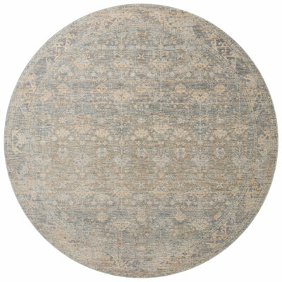Tapis bleu ciel / beige Angela Rose x Loloi Blake