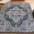 Sarok Boho Medallion Machine-Washable Navy/Light Gray Rug-1069694592