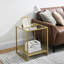 Darleen Glass Top Frame End Table