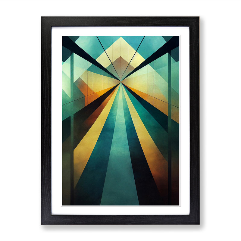 Awesome Abstract Art No.3 - Single Picture Frame Print, 64cm H x 46cm W x 2cm D, Black Framed