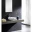 Lavabo de salle de bain circulaire en céramique avec trop-plein Modern