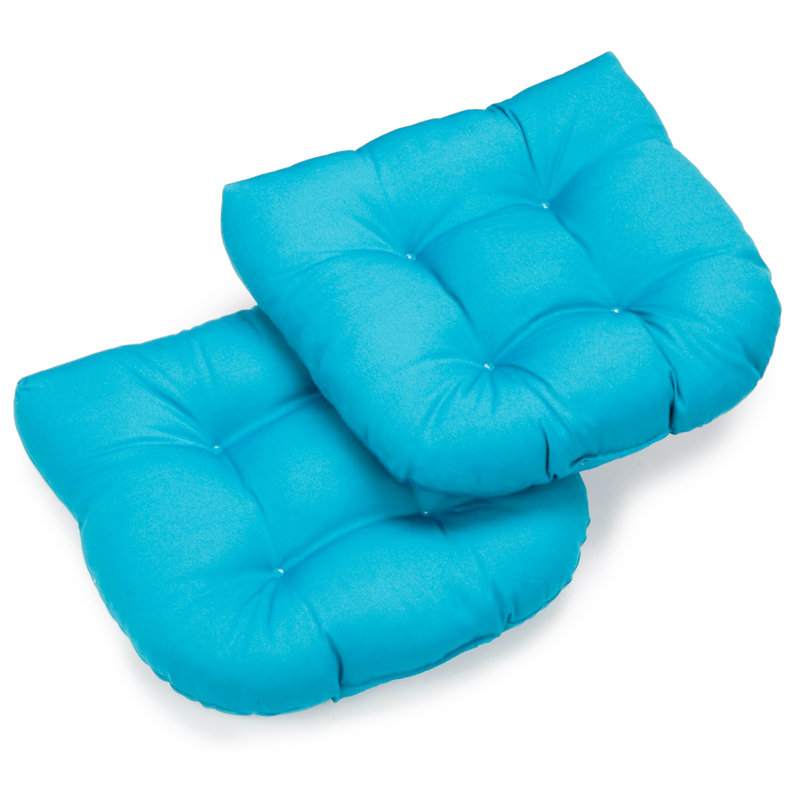 Outdoor 5'' Seat Cushion, Aqua Blue, Twill