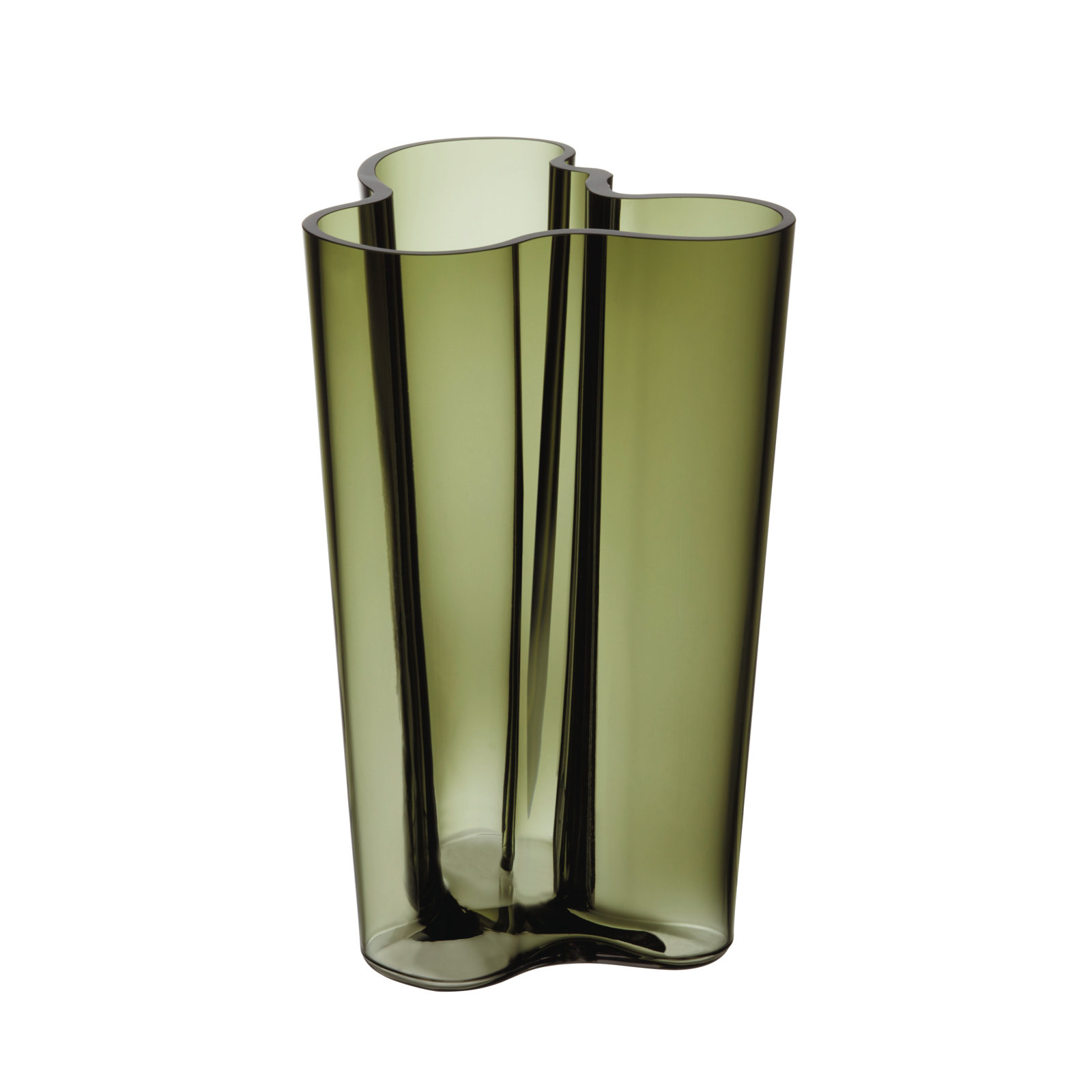 Aalto Glass Table Vase, Linen, 6.3" H x 8.19" W x 9" D