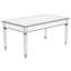Dining Table With Mirrored Glass Top and Solid Wood Legs-1708425248