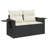 Vidaxl Garden Sofa Set Black, Cream White