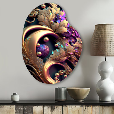 Alna - Floral Pear Shape Assymterical Metal Wall Art