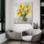 «Sunflower Still Life 1 On Grey» par Danhui Nai, art mural en verre acrylique-1948292520