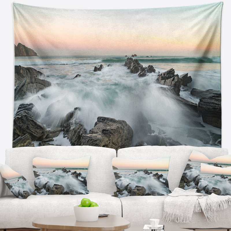 Tapisserie Seashore Bay of Beaky, H 78 po x l 92 po