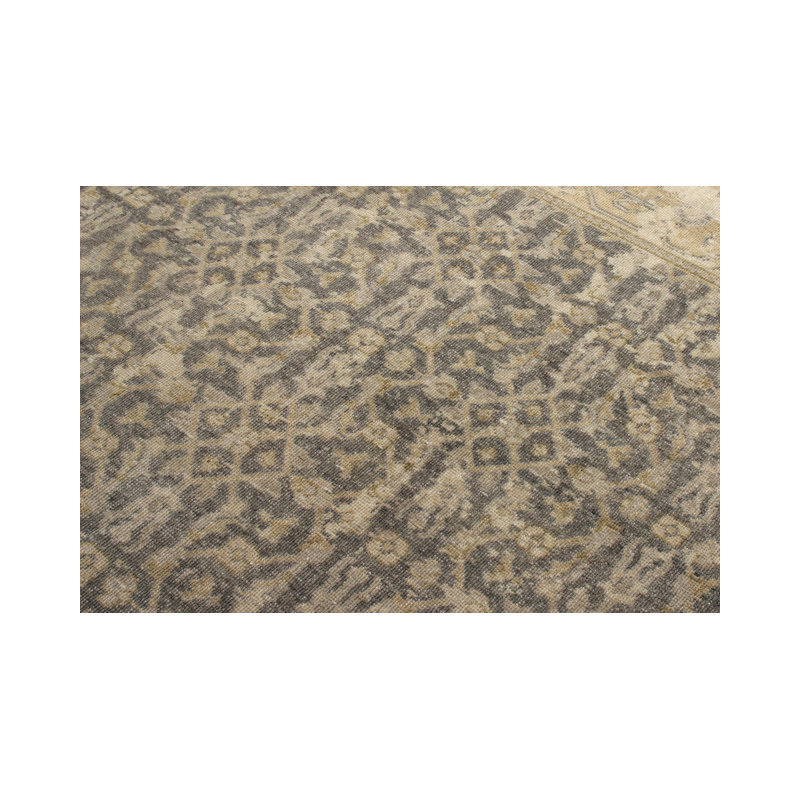 Distressed Homage Hand Knotted Wool Geometric Area Rug, Rectangle 12' x 16'