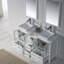 Ensemble de meuble-lavabo double 60 "avec miroir Mance-24551097