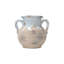 Partially Glazed Ceramic Pot with Handles