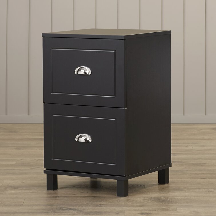 Braunstein 2-Drawer Vertical Filing Cabinet Loon Peak Color: Black Adler