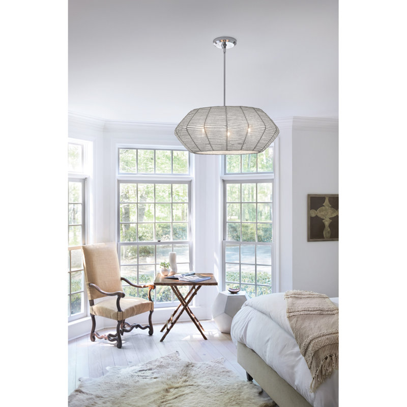Ariza 3-Light Chandelier, Black, Black