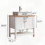 Meuble-lavabo moderne simple avec lavabo et portes en bois massif