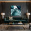 "Gradient Abstract 50", art mural sur toile bleue-120549278