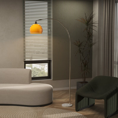 180cm Polished Arched Floor Lamp