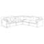 Canapé modulaire rembourré 5 pièces Garst-1818896529