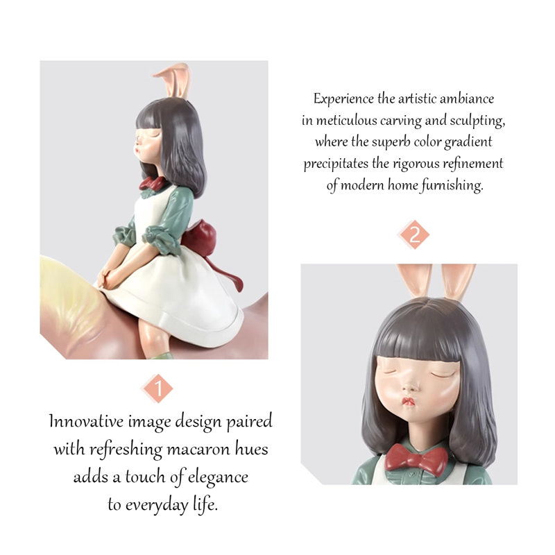 Minimalist Unicorn Polyresin Floor Ornament