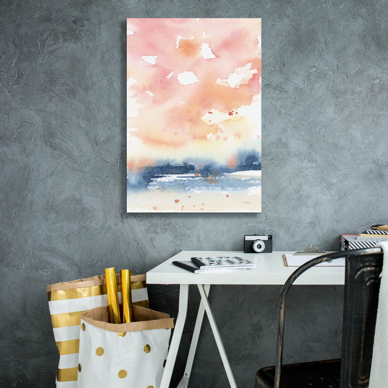 «Sunrise Seascape II» par Katrina Pete, estampe numérique sur toile, H 26 po x l 18 po x P 0,75 po