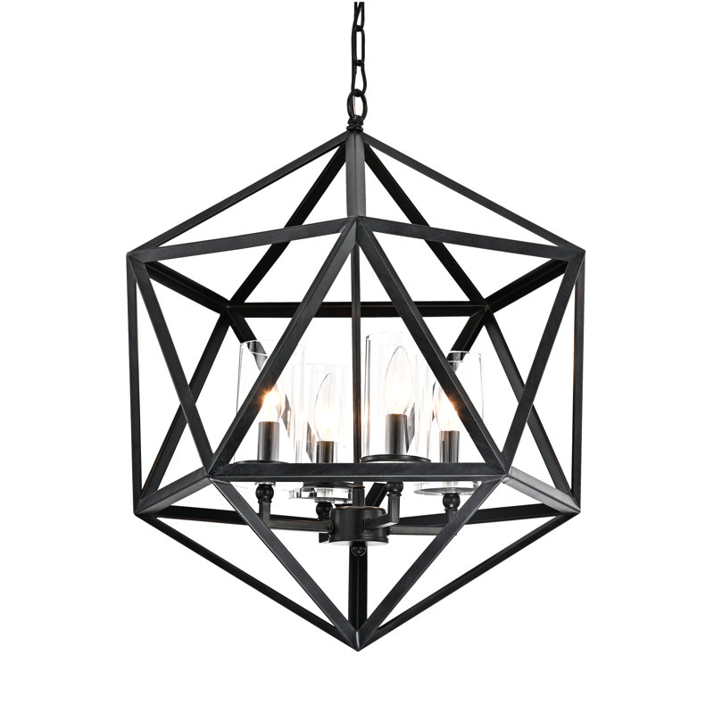 Lustre géométrique à 4 lumières Schrader