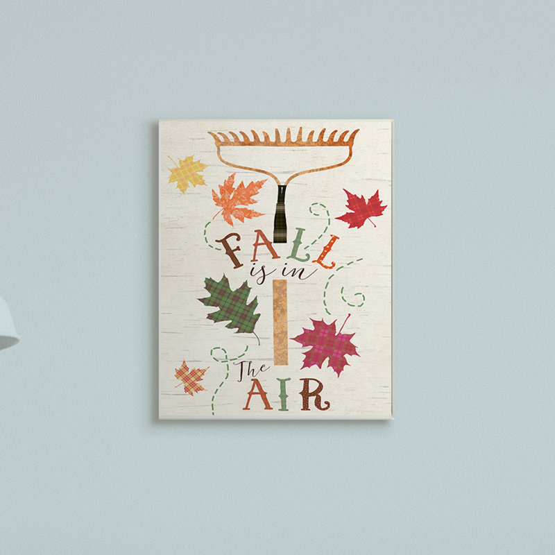 «Fall Is in the Air» Autumn Garden Rake par Andrea Tachiera - reproduction d'art, H 19 po x l 13 po x P 1,5 po