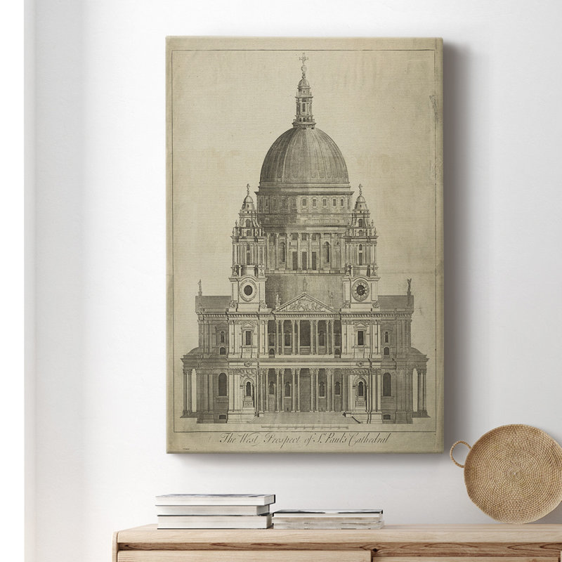 Cathédrale Saint-Paul - impression sur toile tendue, H 18 po x l 12 po x P 1 po