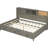 Full Size Wooden Daybed In Gray Color, Comes With 3 Storage Drawers, Soft Headboard, And Device - Charging For Mobile Gadgets Function, Shelf, Sockets Tech-1284346300