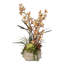 Faux Flowering Plant in Cement Pot