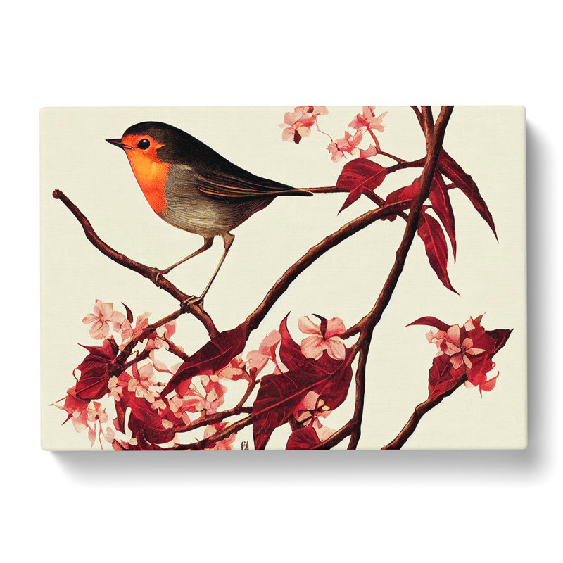 Terrific Robin Bird - Wrapped Canvas, 35cm H x 50cm W x 3cm D