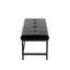 Banc en métal noir et similicuir-359438422