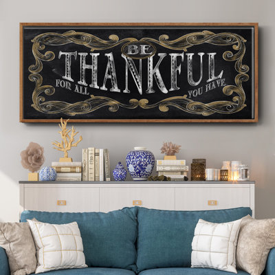 «Be Thankful», toile encadrée