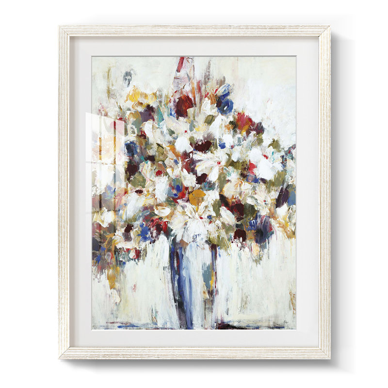 Red Ochre abstraite I - galerie tendue sur toile, H 28,5 po x l 20,5 po, Blanc