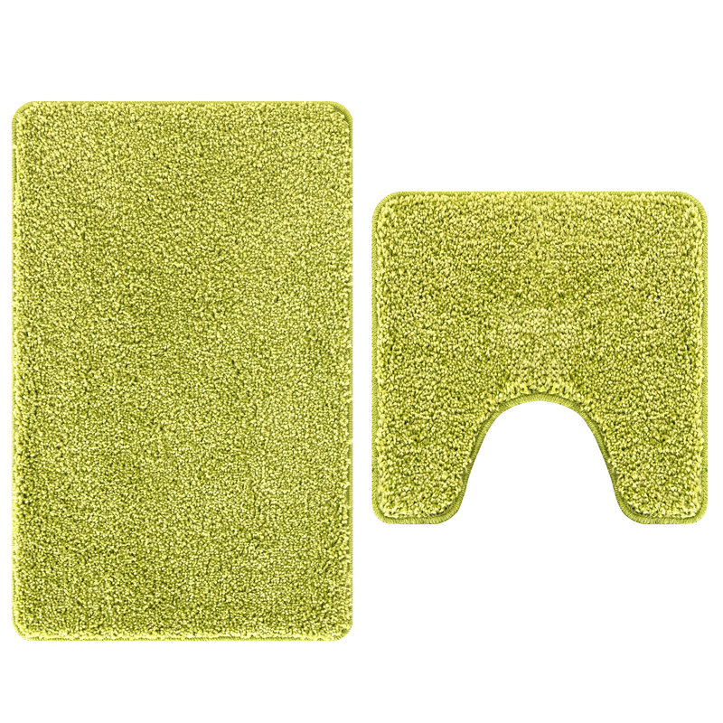 Polyester Standard Water-Resistant Materials Bath Mats, Green