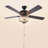 52" Crystal Ceiling Fans With Lights Remote, Black Farmhouse Chandelier Ceiling Fan Light Kit, Modern Rustic Fandeliers With 5 Wood Reversible Blades For Decorate Living Room Bedroom