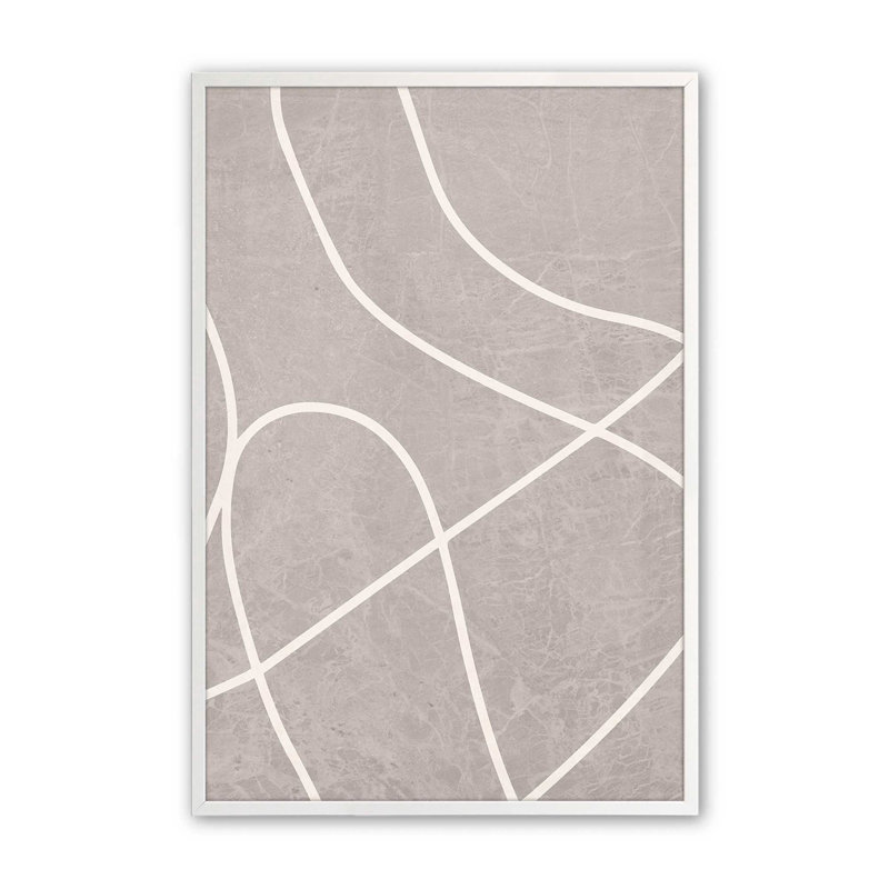 Silent Journey v1, impression, Papier avec cadre simple opaque blanc, H 21 po x l 17 po x P 1,25 po