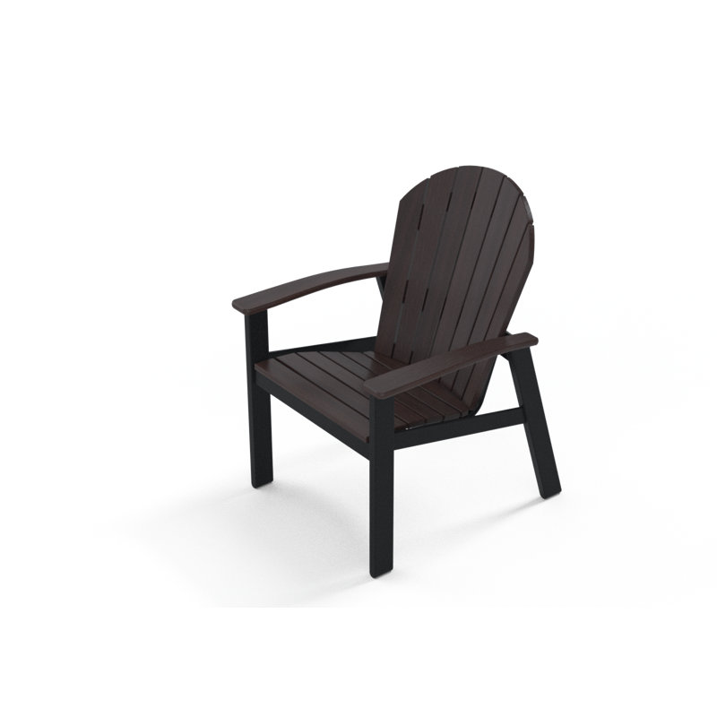 Augusto Outdoor Adirondack Chair, Chestnut, Black