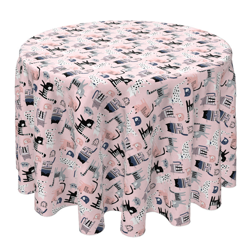Round Cotton Twill Tablecloth