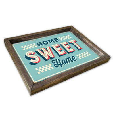 Elegant Serving Tray, 100% MDF & Pine Wood Frame, 11.8 x 15.7 inches | Durable 2.7mm Thickness, Perfect for Home Entertaining & Breakfast in Bed | Stylish Design, Lightweight & Easy to Clean