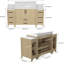 Meuble-lavabo sur pied simple 60 po x P 22 po x H 34 po avec comptoir blanc