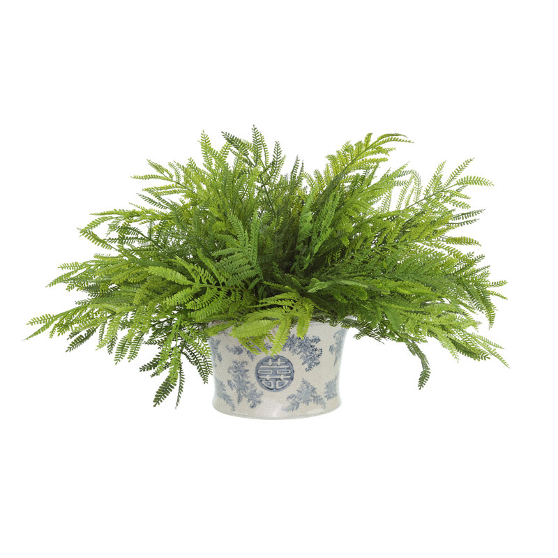Melra Faux Fern Plant in Ceramic Vase