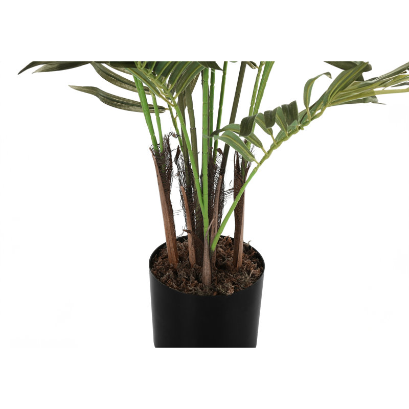 47'' Tall Green Areca Palm Tree in Black Pot